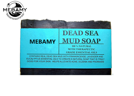 Savon fait main organique de boue de mer morte, peau naturelle de savon de lavande d'huile essentielle propre