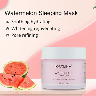 masque d'hydration durant la nuit de sommeil de pastèque d'acide hyaluronique de masque protecteur des soins de la peau 50ml