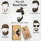 Le kit naturel de soin de barbe d'hommes inclut l'huile 60ml de barbe/baume de barbe 2.82oz/peigne en bois