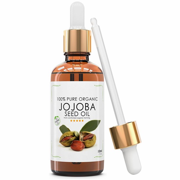 Pour cent d'huile de 100% d'huile pressée à froid pure de jojoba pour les cheveux et la peau
